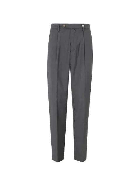 pleated pressed-crease trousers by MYTHS