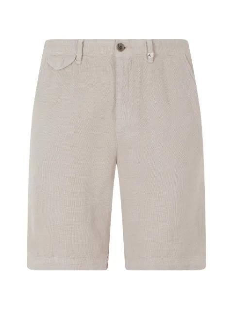 textured bermuda shorts by MYTHS