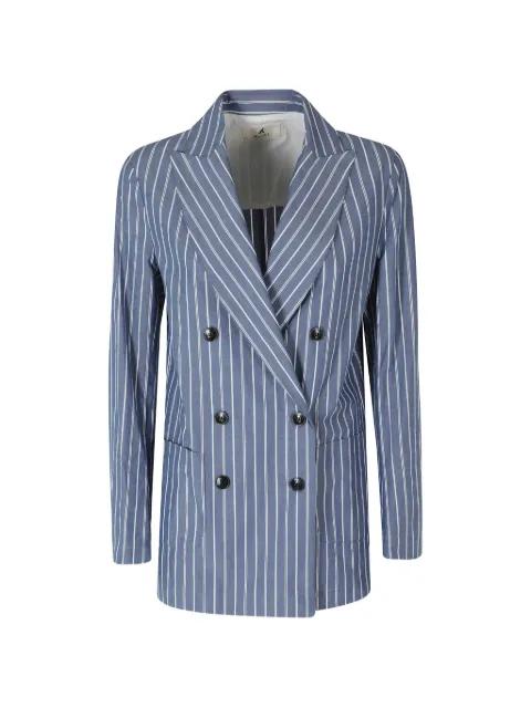 vertical-stripe double-breasted blazer by MYTHS
