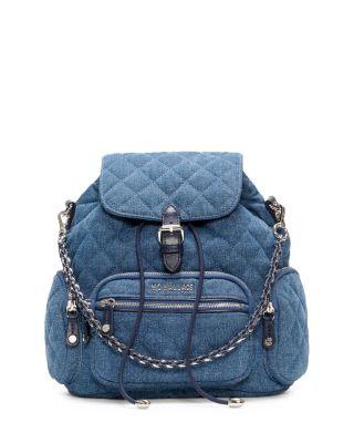 Crosby Mini Quilted Denim Backpack by MZ WALLACE