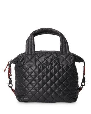 Small Quilted Nylon Sutton Deluxe Top Handle Bag by MZ WALLACE
