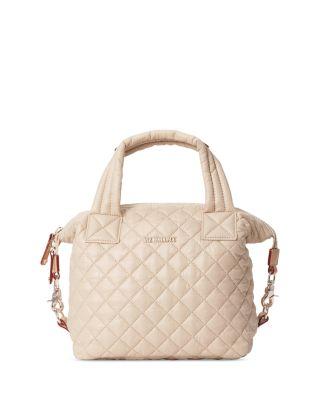 Small Quilted Nylon Sutton Deluxe Top Handle Bag by MZ WALLACE