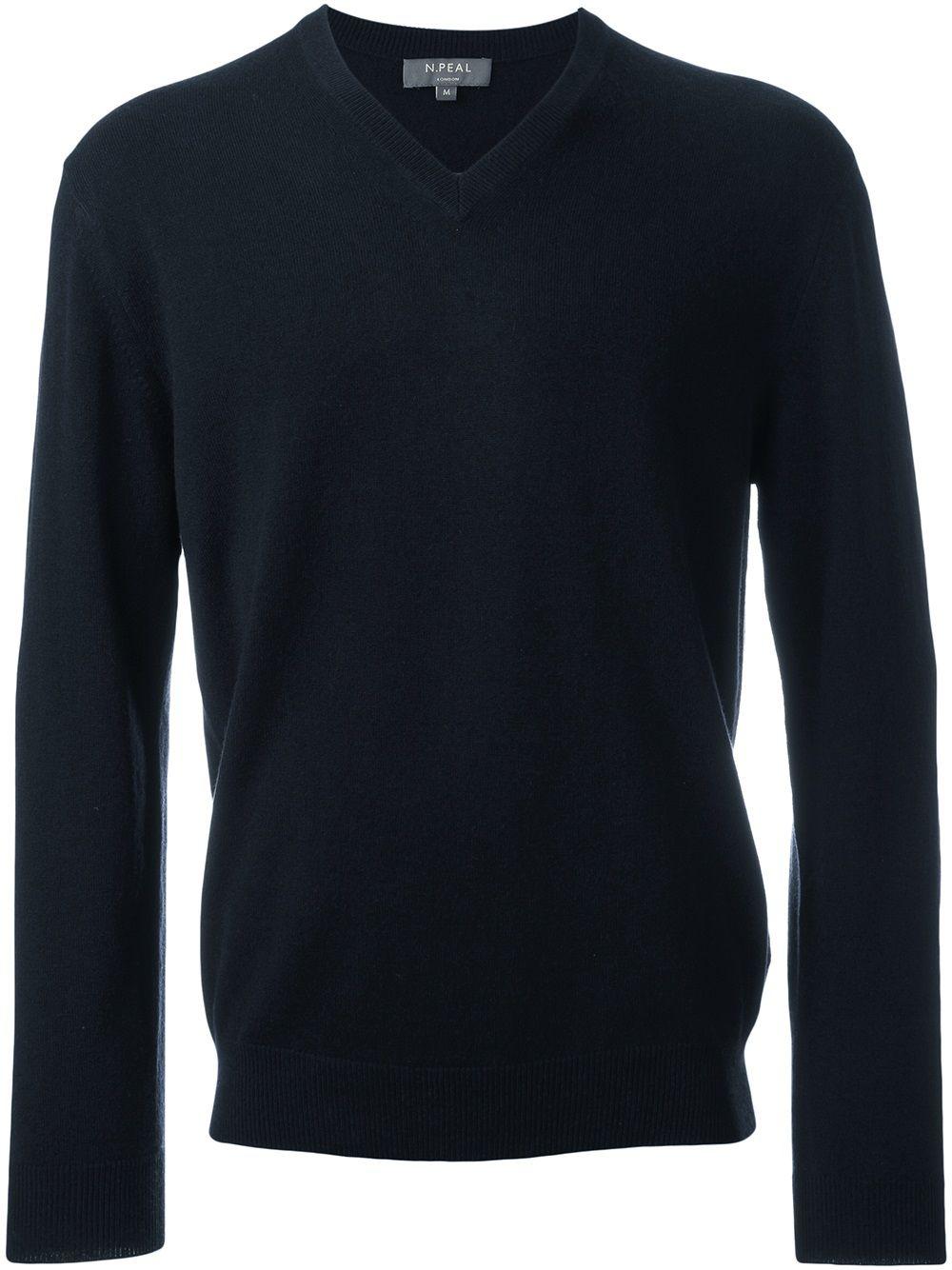 'The Burlington' V Neck jumper by N.PEAL