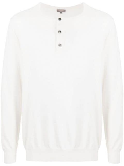 button-placket knit jumper by N.PEAL