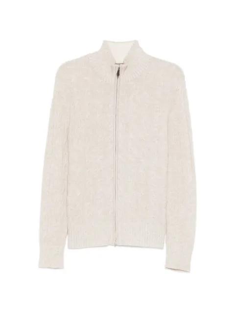 cable zip cardigan by N.PEAL