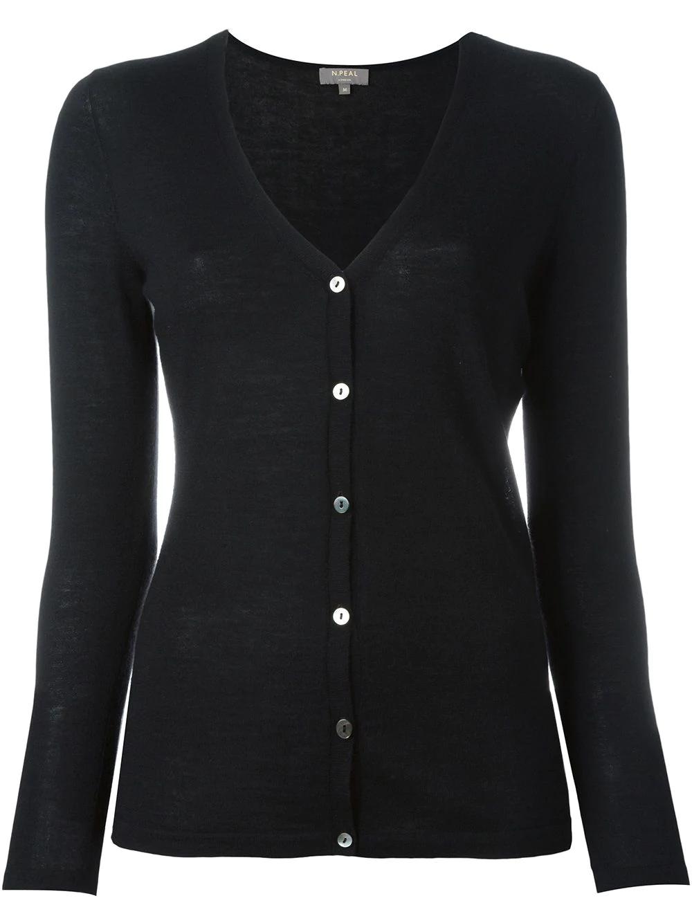 cashmere superfine v-neck cardigan by N.PEAL