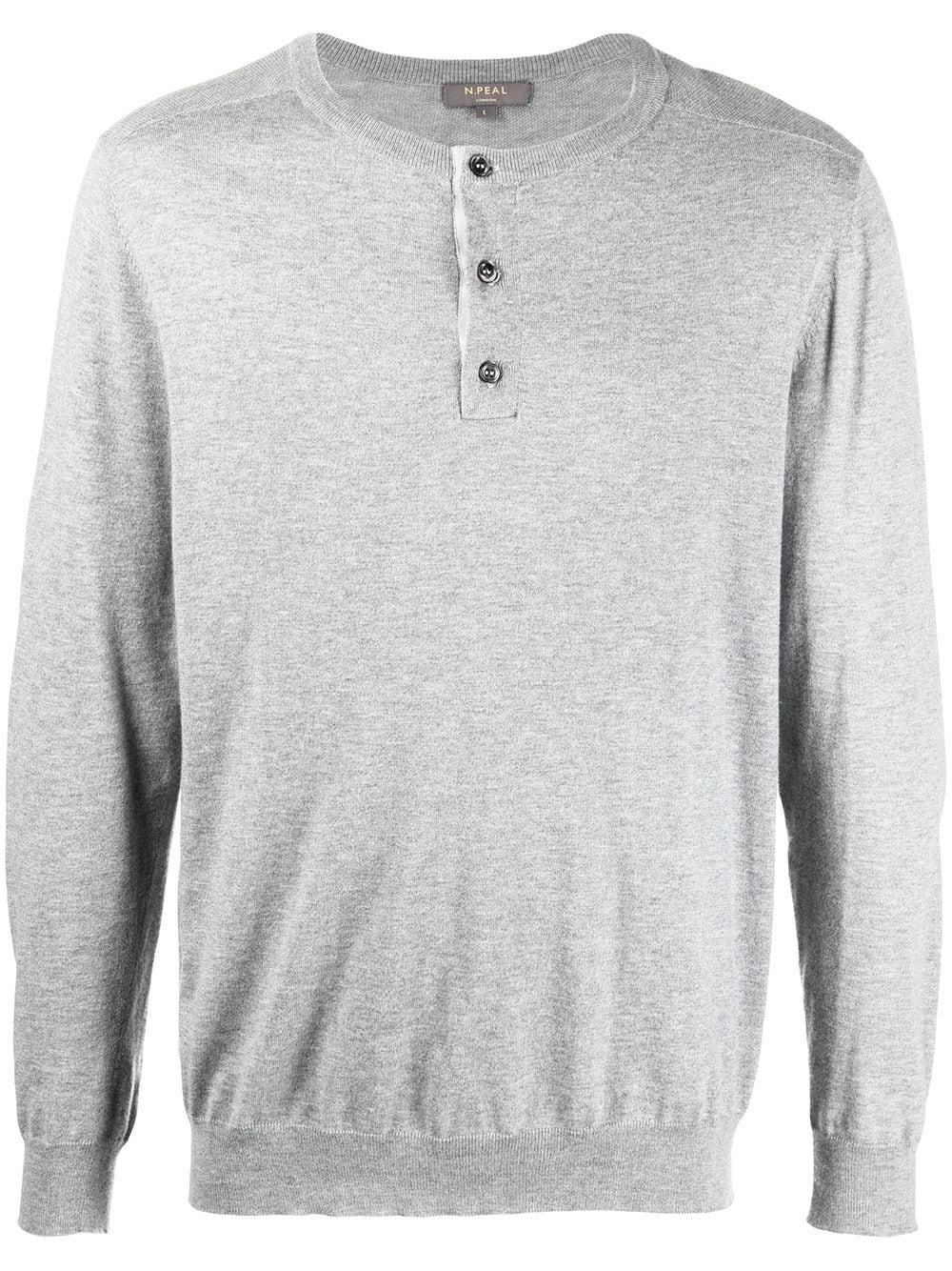 crew neck henley sweater by N.PEAL