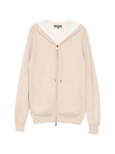 doublefaced knit zip-up hoodie by N.PEAL