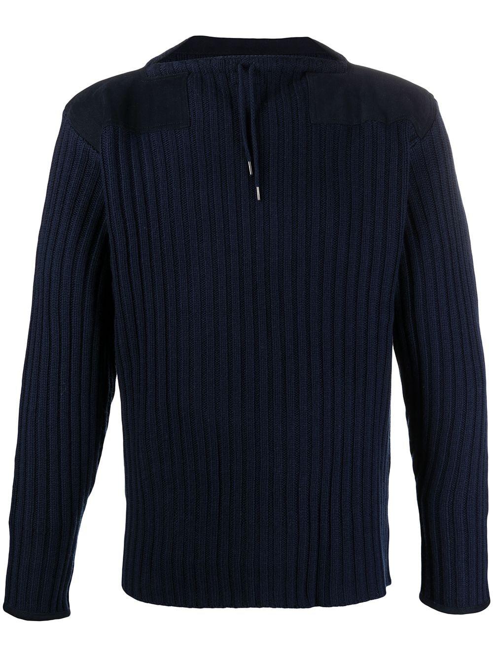 drawstring-neck ribbed sweater by N.PEAL