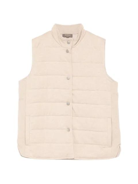 quilted button-through gilet by N.PEAL