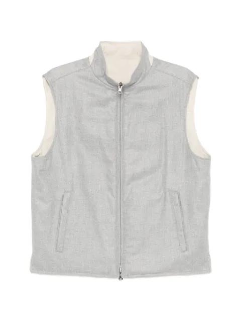 reversible zipped vest by N.PEAL