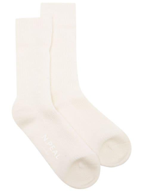 rib-knit cashmere socks by N.PEAL