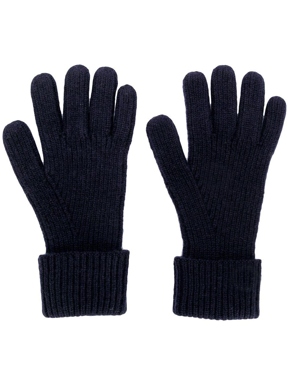 ribbed knitted gloves by N.PEAL