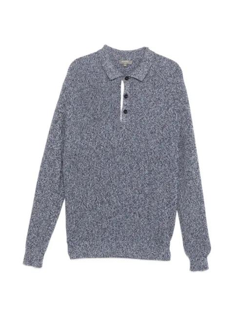 ribbed polo-collar sweater by N.PEAL