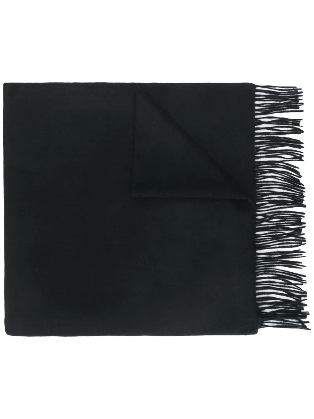 woven fringe trim shawl by N.PEAL