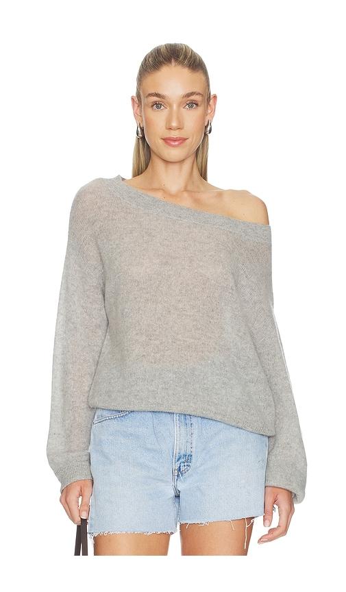 NAADAM Cloud Cashmere Open Crewneck in Grey by NAADAM