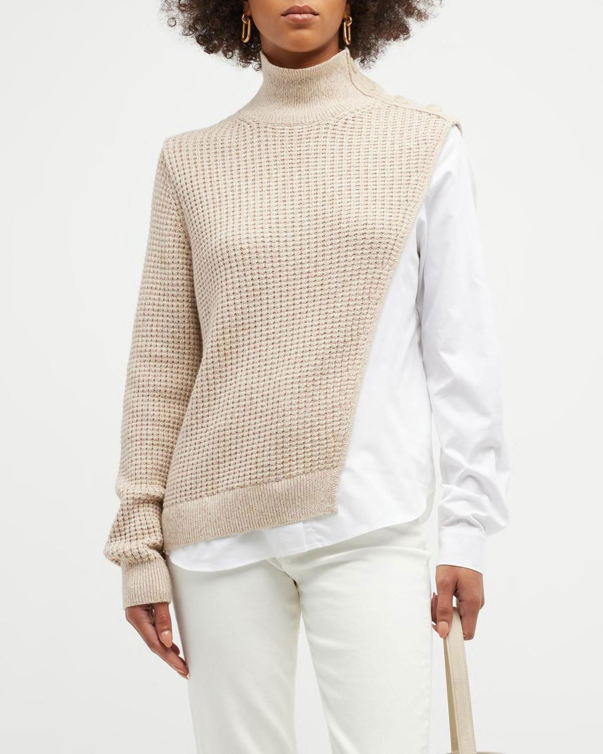 Textured Hybrid Turtleneck by NAADAM | jellibeans