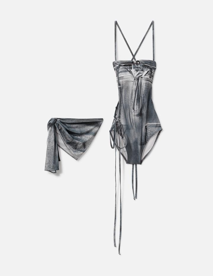 Denim Printedwimsuit by NACHE