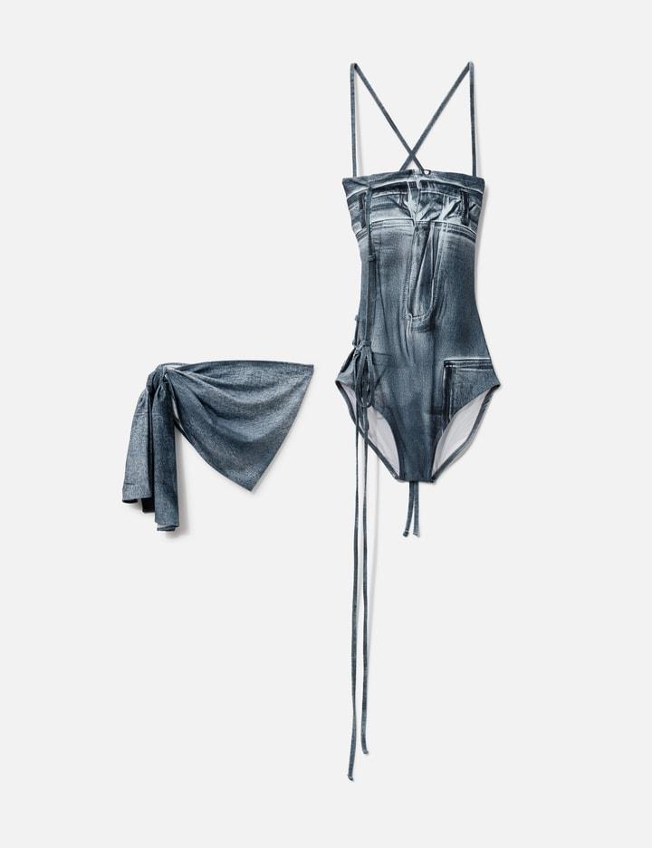 Denim Printedwimsuit by NACHE