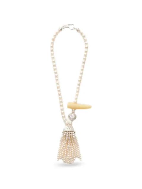 Petite Rengin pearl-embellished necklace by NACKIYE