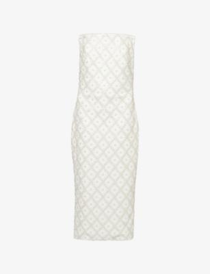 Larissa Bead-Embellished Woven Midi Dress by NADINE MERABI
