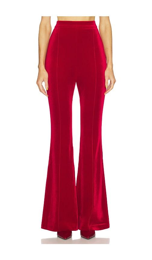 Nadine Merabi Beatrice Trousers in Red by NADINE MERABI