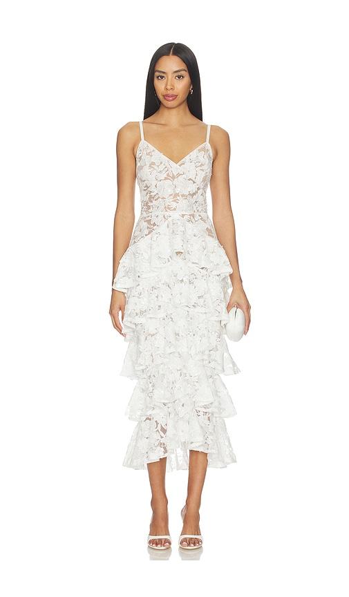 Nadine Merabi Saffron White Dress in White by NADINE MERABI