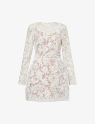 Sienna Embroidered Mesh Mini Dress by NADINE MERABI