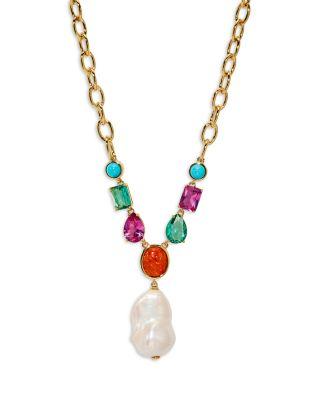 Frieda Multi Stone Pendant Necklace by NADRI