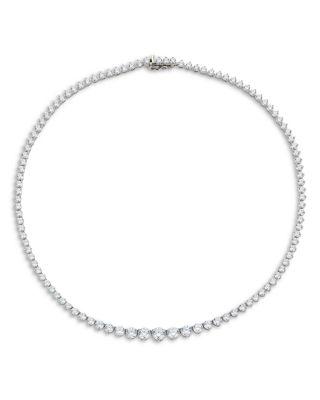 Graduated Cubic Zirconia Tennis Necklace by NADRI