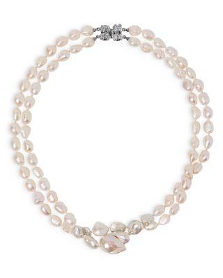 Madrid Double Strand Freshwater Pearl Necklace by NADRI