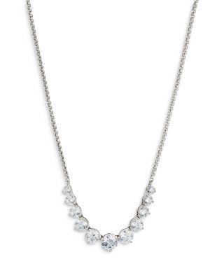 Perfect Tennis Graduated Cubic Zirconia Statement Necklace by NADRI