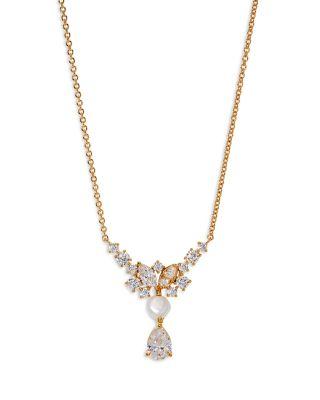 Ravish Cubic Zirconia Frontal Drop Necklace by NADRI