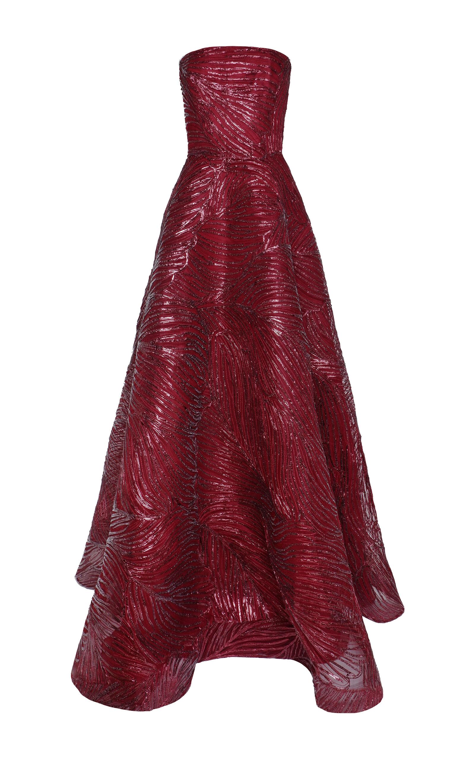 Naeem Khan Metallic Raffia Strapless Evening Gown - Moda Operandi by NAEEM KHAN