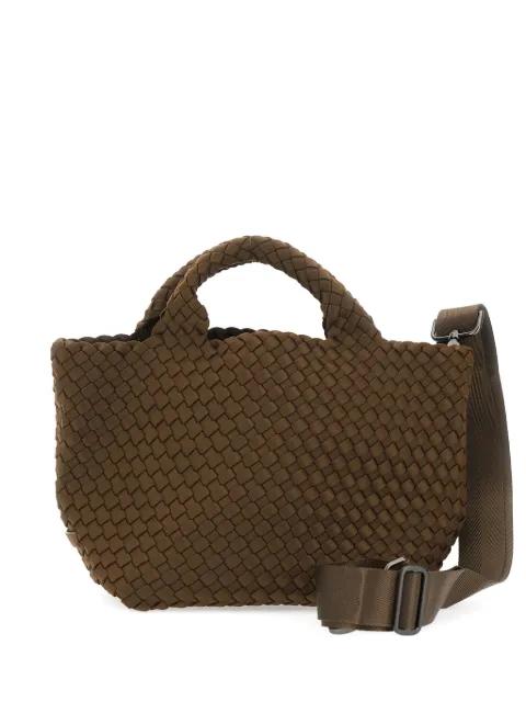 woven top handle tote bag by NAGHEDI