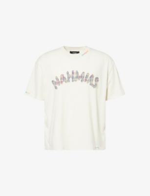Dusty Rainbow Logo-Embroidered Cotton-Jersey T-Shirt by NAHMIAS