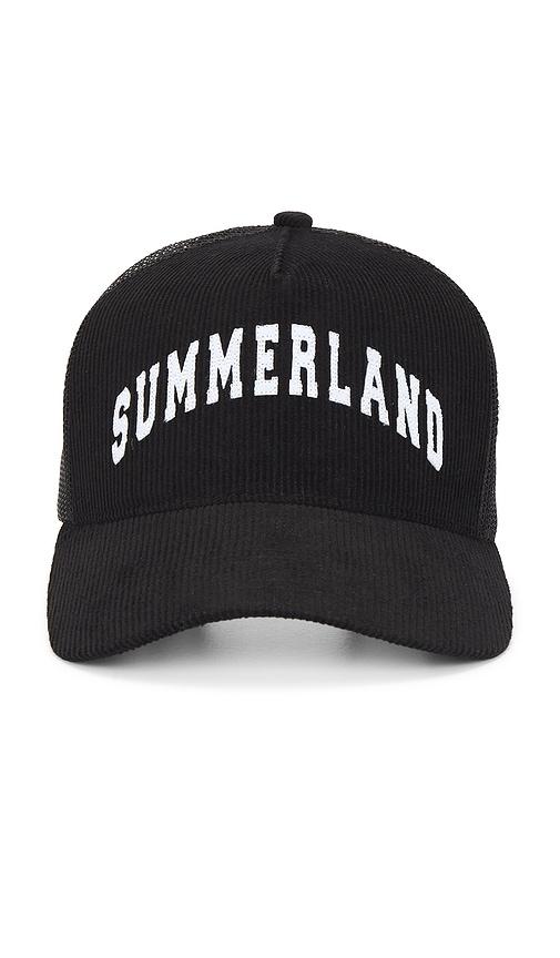 Nahmias Summerland Corduroy Trucker Hat in Black by NAHMIAS