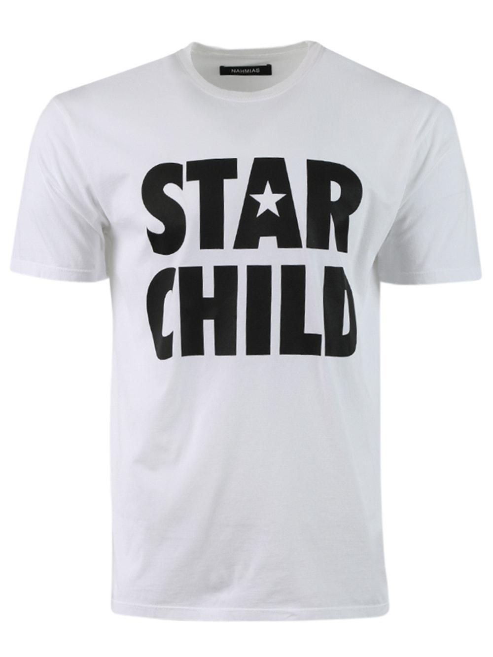 Star Child Tee White And Black by NAHMIAS