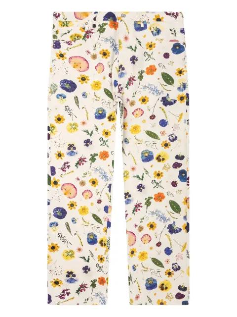 floral beaded jeans by NAHMIAS