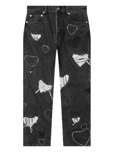 heart-patchwork jeans by NAHMIAS