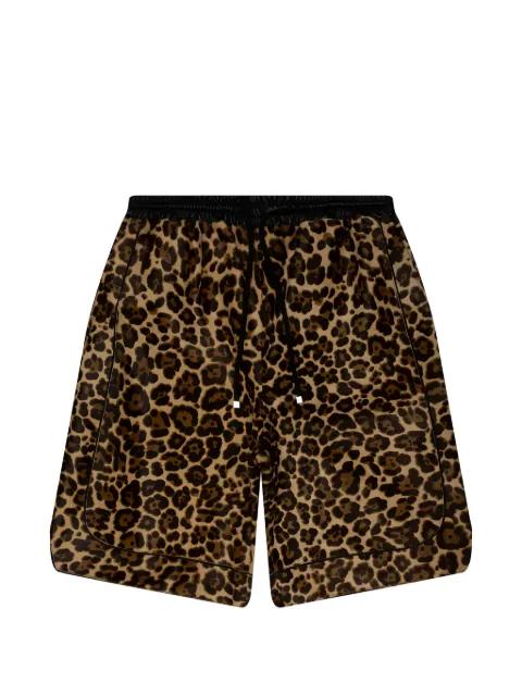 leopard-print drawstring shorts by NAHMIAS