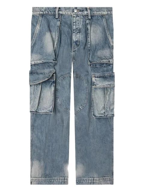 logo-patch cargo jeans by NAHMIAS