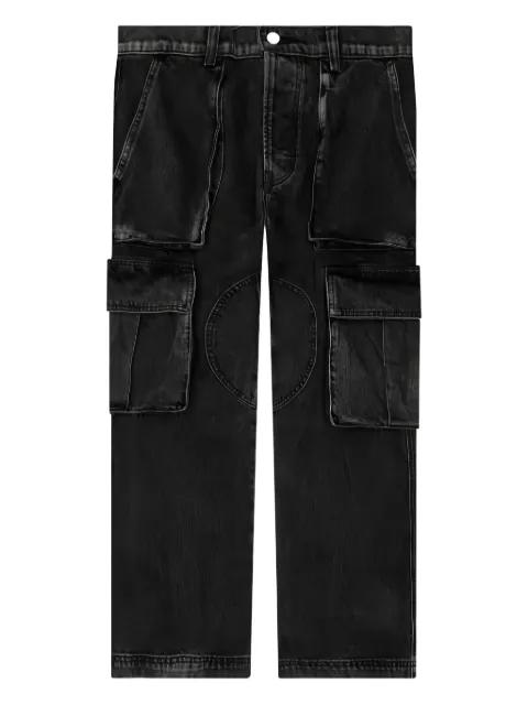 logo-patch cargo-pockets jeans by NAHMIAS