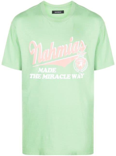logo-print cotton T-shirt by NAHMIAS