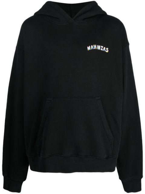 logo-print cotton hoodie by NAHMIAS