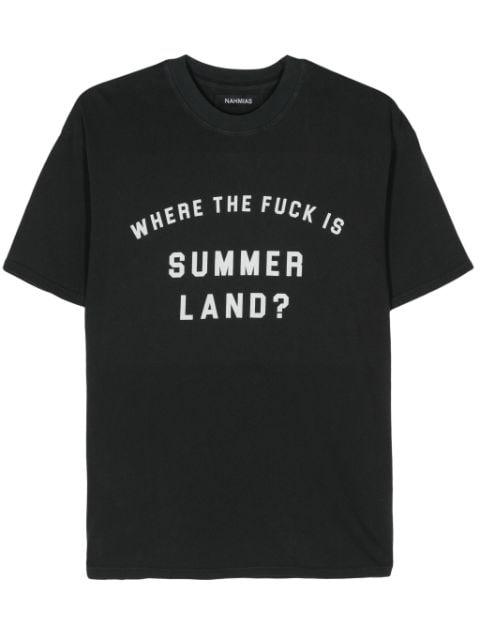 slogan-print T-shirt by NAHMIAS
