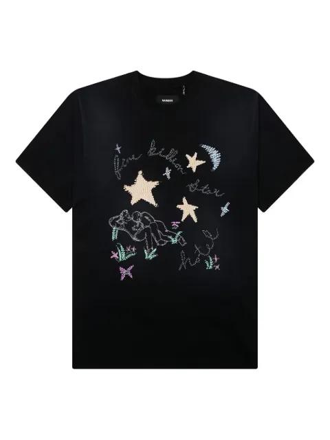 star-embroidered T-shirt by NAHMIAS