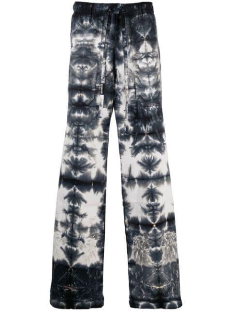 tie-dye wide-leg trousers by NAHMIAS