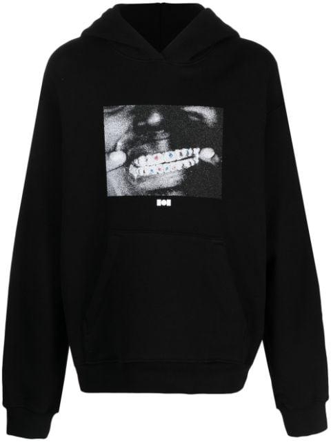 x Kodak Black Grillz photograph-print cotton hoodie by NAHMIAS