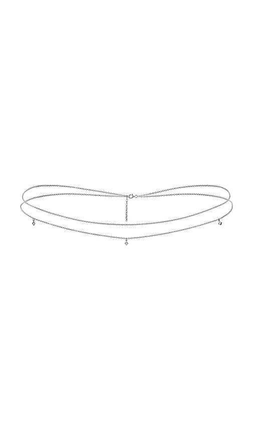NAiiA x REVOLVE Double Belly Chain in Metallic Silver by NAIIA